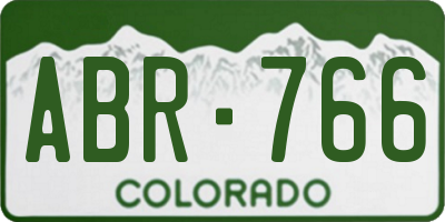 CO license plate ABR766