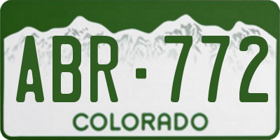 CO license plate ABR772