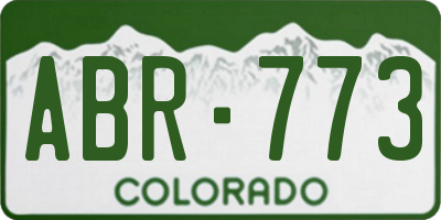 CO license plate ABR773