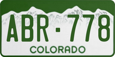 CO license plate ABR778