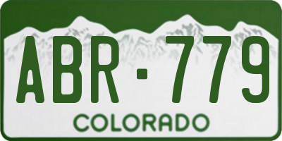CO license plate ABR779