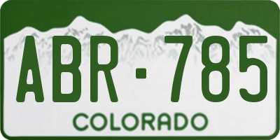 CO license plate ABR785