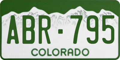 CO license plate ABR795