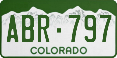CO license plate ABR797