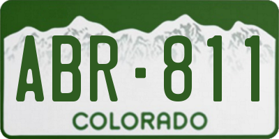 CO license plate ABR811