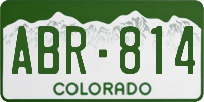 CO license plate ABR814