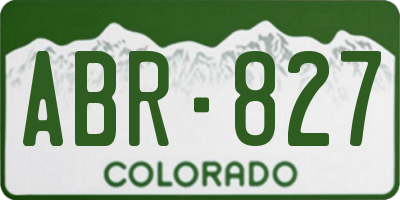CO license plate ABR827
