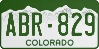CO license plate ABR829
