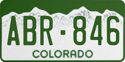 CO license plate ABR846