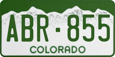 CO license plate ABR855
