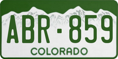 CO license plate ABR859