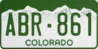 CO license plate ABR861