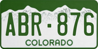 CO license plate ABR876