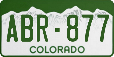 CO license plate ABR877