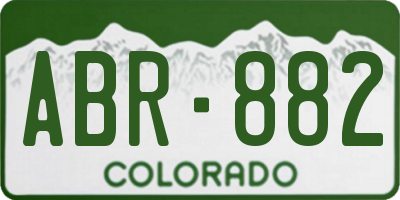 CO license plate ABR882