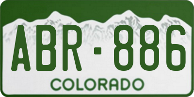 CO license plate ABR886