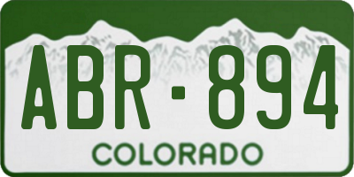 CO license plate ABR894