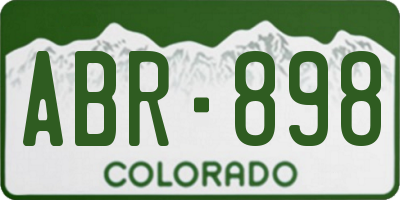 CO license plate ABR898