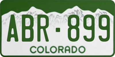 CO license plate ABR899