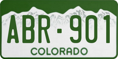 CO license plate ABR901