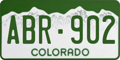 CO license plate ABR902