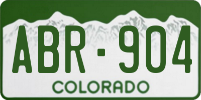 CO license plate ABR904