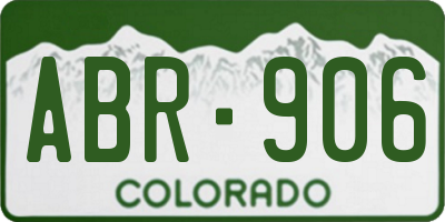 CO license plate ABR906