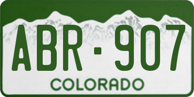 CO license plate ABR907