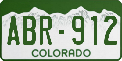 CO license plate ABR912