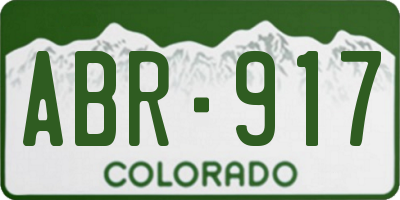 CO license plate ABR917