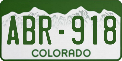 CO license plate ABR918