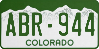 CO license plate ABR944