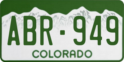 CO license plate ABR949
