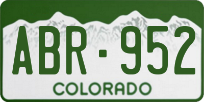 CO license plate ABR952
