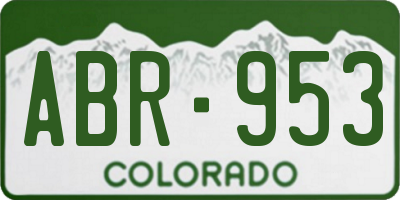 CO license plate ABR953