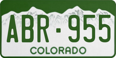 CO license plate ABR955