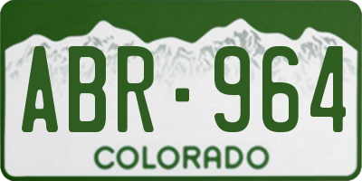 CO license plate ABR964