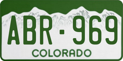 CO license plate ABR969