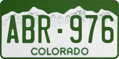 CO license plate ABR976