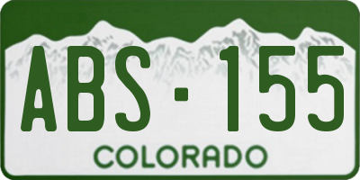 CO license plate ABS155