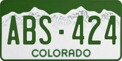 CO license plate ABS424