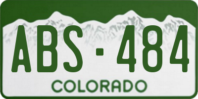 CO license plate ABS484