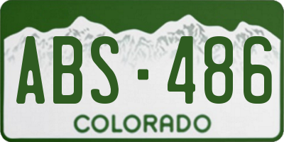 CO license plate ABS486