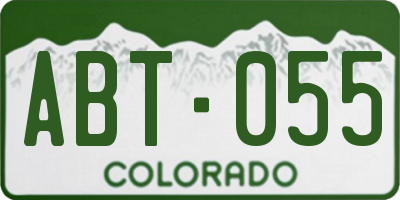 CO license plate ABT055