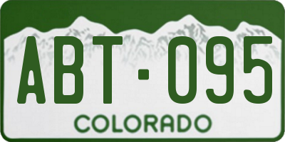 CO license plate ABT095