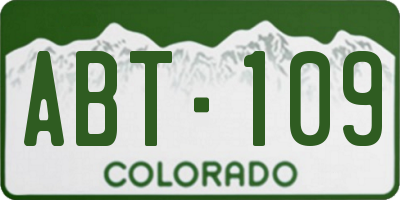 CO license plate ABT109