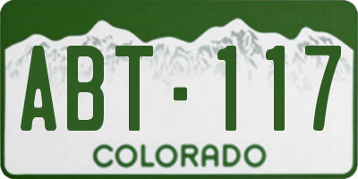 CO license plate ABT117