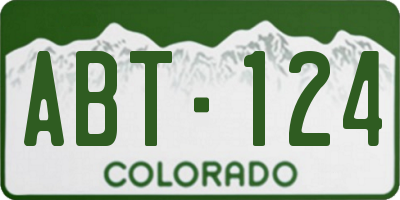 CO license plate ABT124