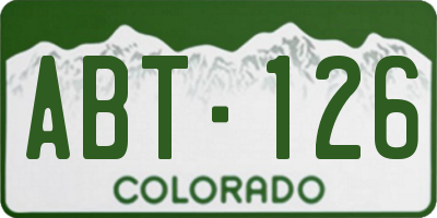 CO license plate ABT126