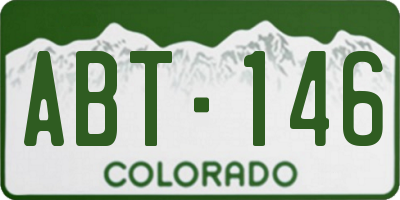 CO license plate ABT146